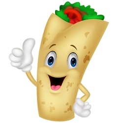 Cartoon burrito Royalty Free Vector Image - VectorStock