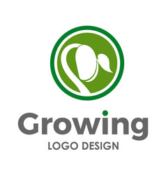 Agricultural seeds logo design template Royalty Free Vector