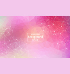 Geometric minimal polygonal background molecule Vector Image