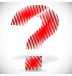 3d red question mark graphics for related Vector Image