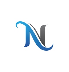 N letter logo template Royalty Free Vector Image