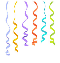 Colorful ribbons for celebration or party art work