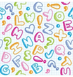 Alphabet seamless pattern Royalty Free Vector Image