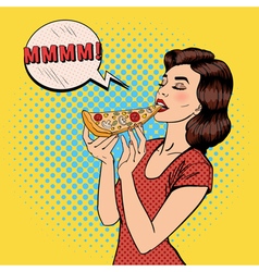 Woman eating a chicken leg Royalty Free Vector Image