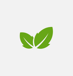 Flat circle leaves icons leaf Royalty Free Vector Image