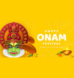 Onam festival background for south india Vector Image