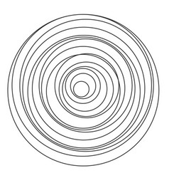 Circular spiral sound wave rhythm from lines Vector Image