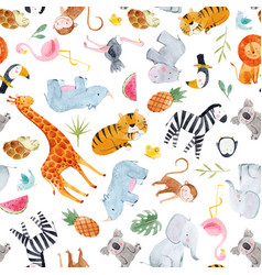 Safari animals pattern Royalty Free Vector Image