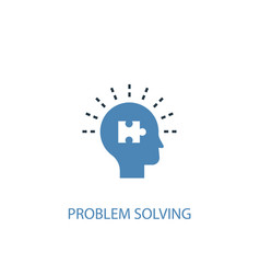 Problem and solution icons Royalty Free Vector Image