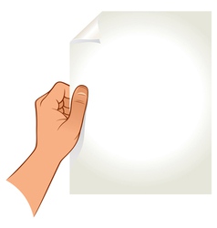 Hand with pencil and paper Royalty Free Vector Image