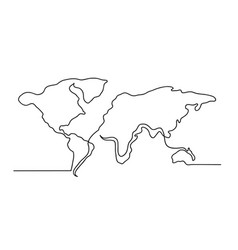 World Map Line Art Vector Images Over 16 000