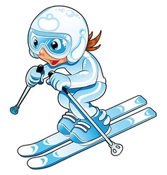 Baby skier Royalty Free Vector Image - VectorStock