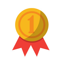 Award rosette number one competition Royalty Free Vector