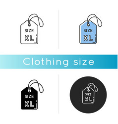 Set of realistic size clothing label isolated Vector Image
