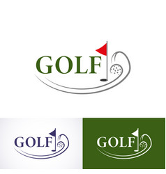 Set of vintage golf emblems Royalty Free Vector Image