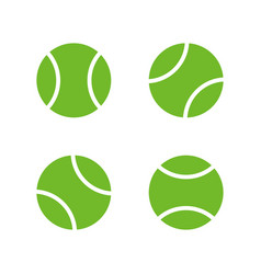 Tennis ball flat design icon Royalty Free Vector Image