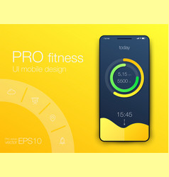 Fitness app ui ux design ui design concept Vector Image