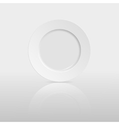 Empty plates set isolated on white background Vector Image