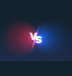 Versus Game Cover Neon Banner Sport Vs Team Vector Image