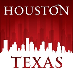 Houston Texas Usa Cityscape City Skyline Vector Image