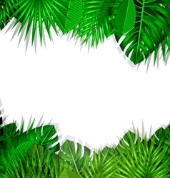 Frame tropical leaves summer background Royalty Free Vector