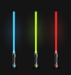 Lightsaber light swords set colourful lasers Vector Image