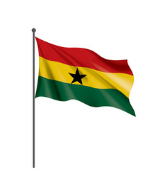 Ghana flag on a white Royalty Free Vector Image