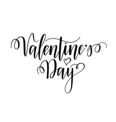 Vintage Valentines Day type text calligraphic Vector Image