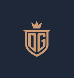 Dg initials logo monogram Royalty Free Vector Image