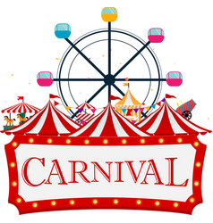 Amusement park circus clown flat Royalty Free Vector Image