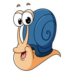 Cartoon Snail Cute Slug Mollusk With Shell Vector Image