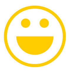 Happy smiley smiling face flat style Royalty Free Vector