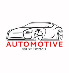 Sports car logo silhouette Royalty Free Vector Image