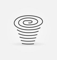 Spiral line tornado twister logo icon design Vector Image