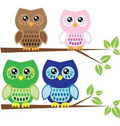 Cute owl character Royalty Free Vector Image - VectorStock