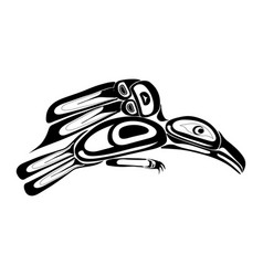 Haida raven tattoo Royalty Free Vector Image - VectorStock