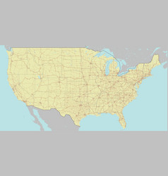 High detailed accurate exact united states of Vector Image