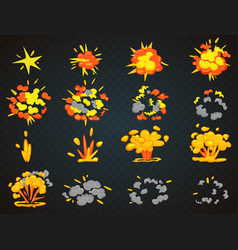 Animation frames or fire sprites Royalty Free Vector Image