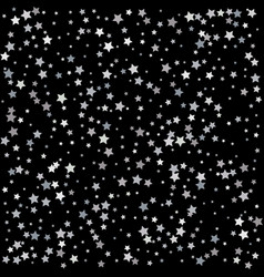 Shiny silver glitter on black background Vector Image