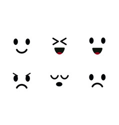 Happy and sad face icons Royalty Free Vector Image