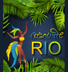 Brazilian samba posters carnival in rio de Vector Image
