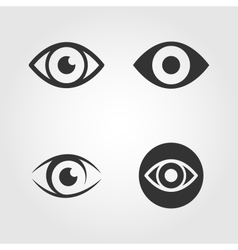 Eye icon flat design Royalty Free Vector Image