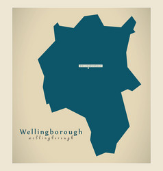 Modern map - northamptonshire county england uk Vector Image