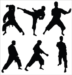 Karate pose Royalty Free Vector Image - VectorStock