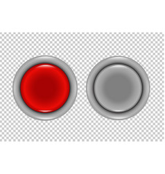 Detailed metal buttons set Royalty Free Vector Image