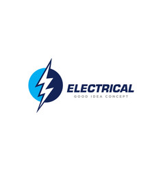 Electrical logo design Royalty Free Vector Image