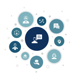 Consulting infographic 10 steps ui design expert Vector Image