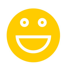 Happy smiley smiling face flat style Royalty Free Vector