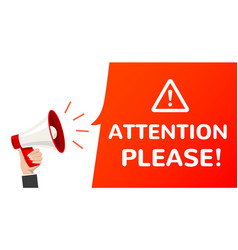 Attention Please Symbols With Megaphone Royalty Free Vector