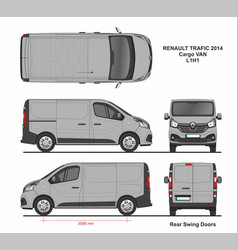 Renault Trafic Cargo Delivery Van L2h1 2014 Vector Image